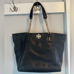 Black slightly used Tory Butch bag